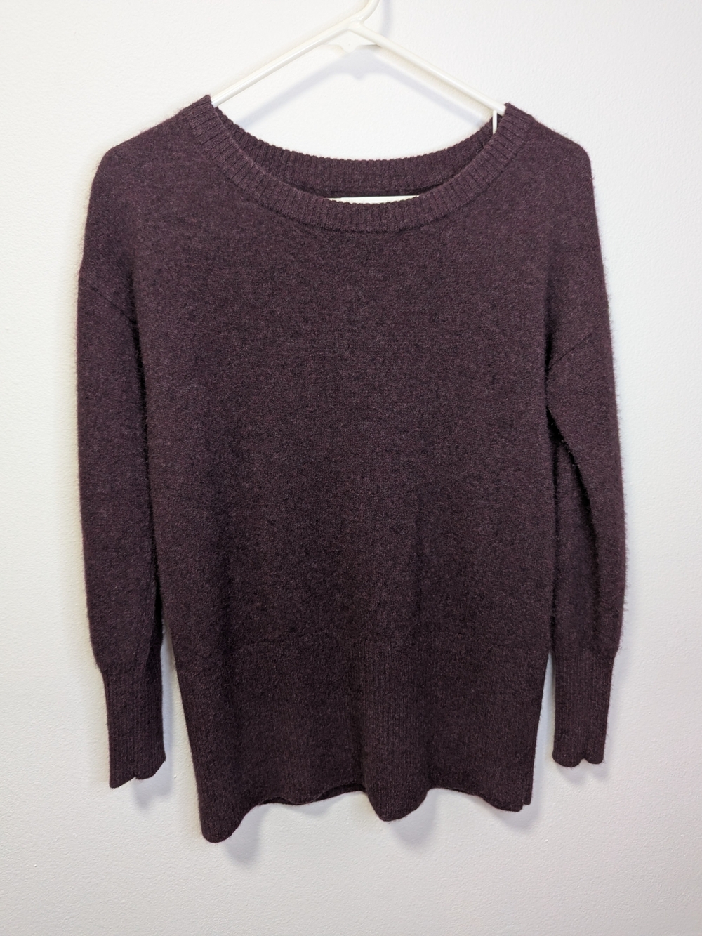Nichole Miller 100 percent Cashmere Cozy Crewneck Sweater - Plum